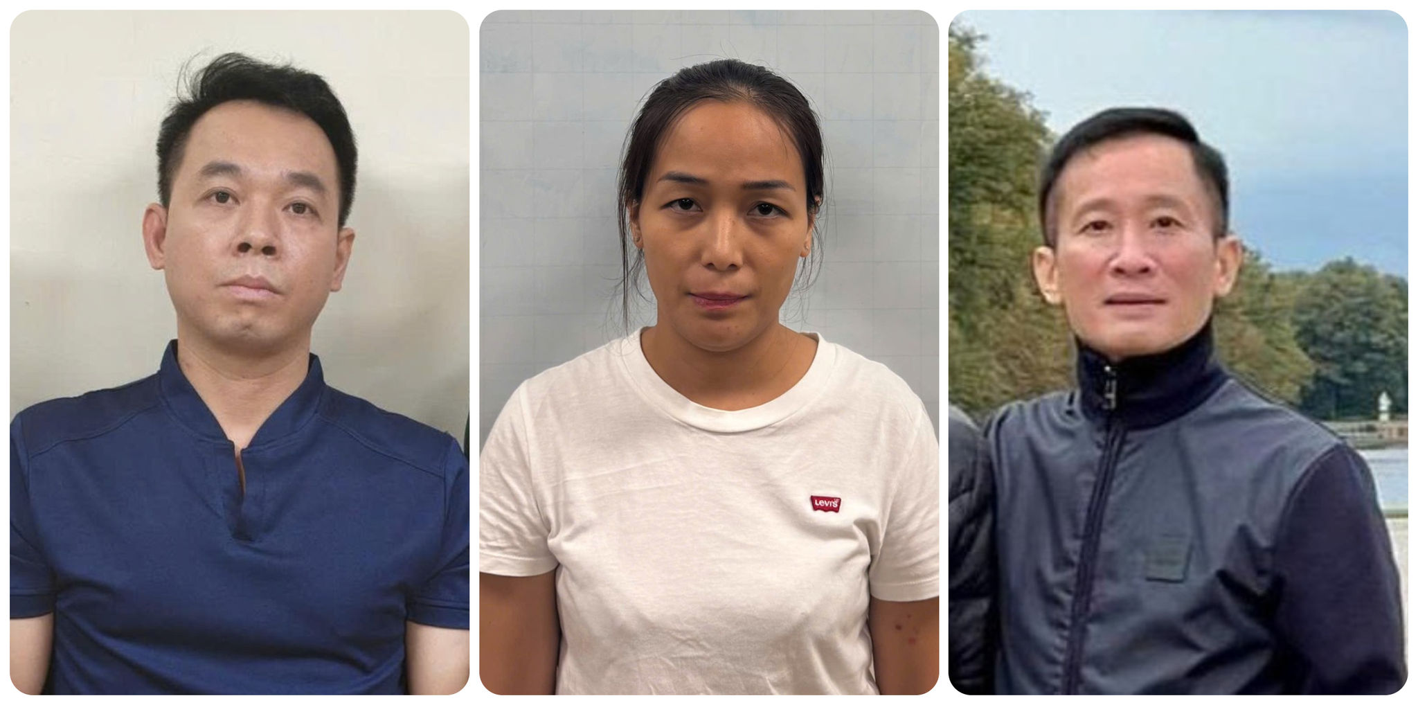 Nhóm các bị can bị khởi tố, bắt tạm giam. (Ảnh: Bộ Công an)