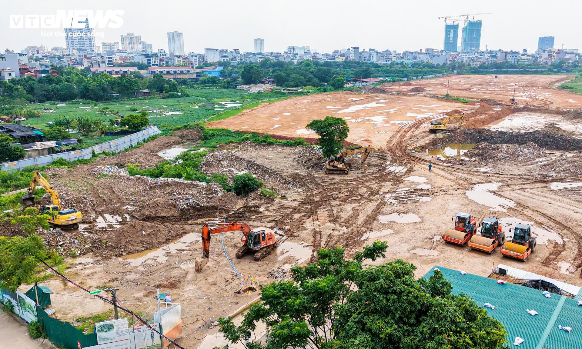 Cận cảnh khu vực xây depot rộng hơn 11 ha của tuyến metro gần 36.000 tỷ đồng ở Hà Nội - 7