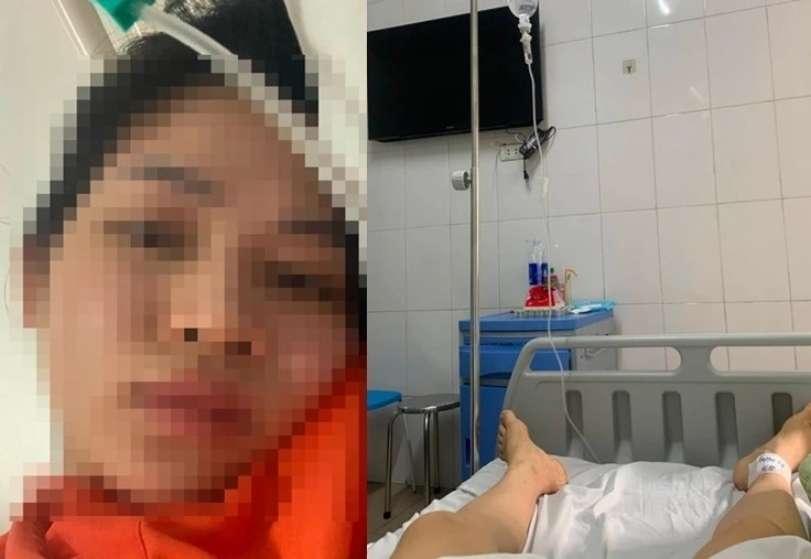 Chị Mai cho biết sau hơn 3 tháng điều trị và phục hồi chức năng, chân vẫn tê yếu, chị vẫn chưa thể tự đứng dậy. (Ảnh: FBNV)