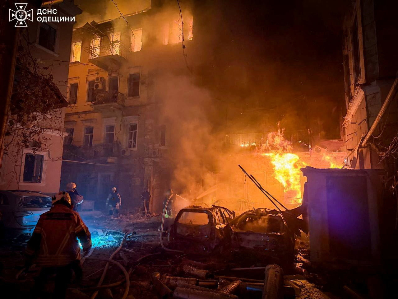Sau vụ tấn công được cho là của Nga ở Odessa. (Ảnh: Reuters)
