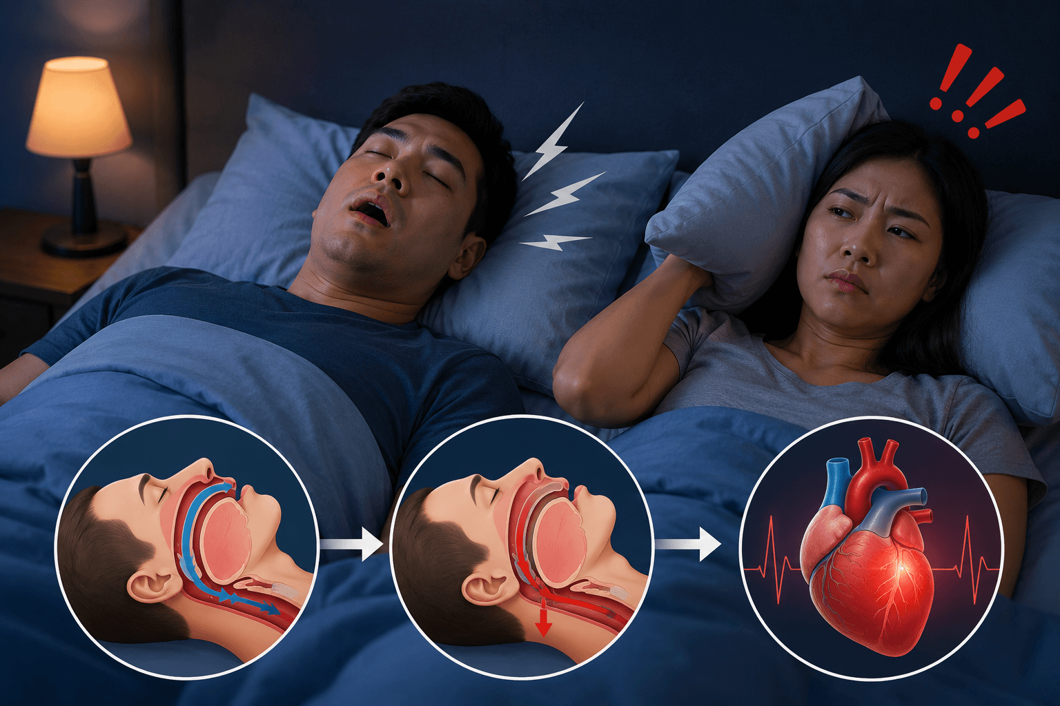 Tưởng ngáy khi ngủ là bình thường, không ngờ tim phải ‘gồng mình’ mỗi đêm.