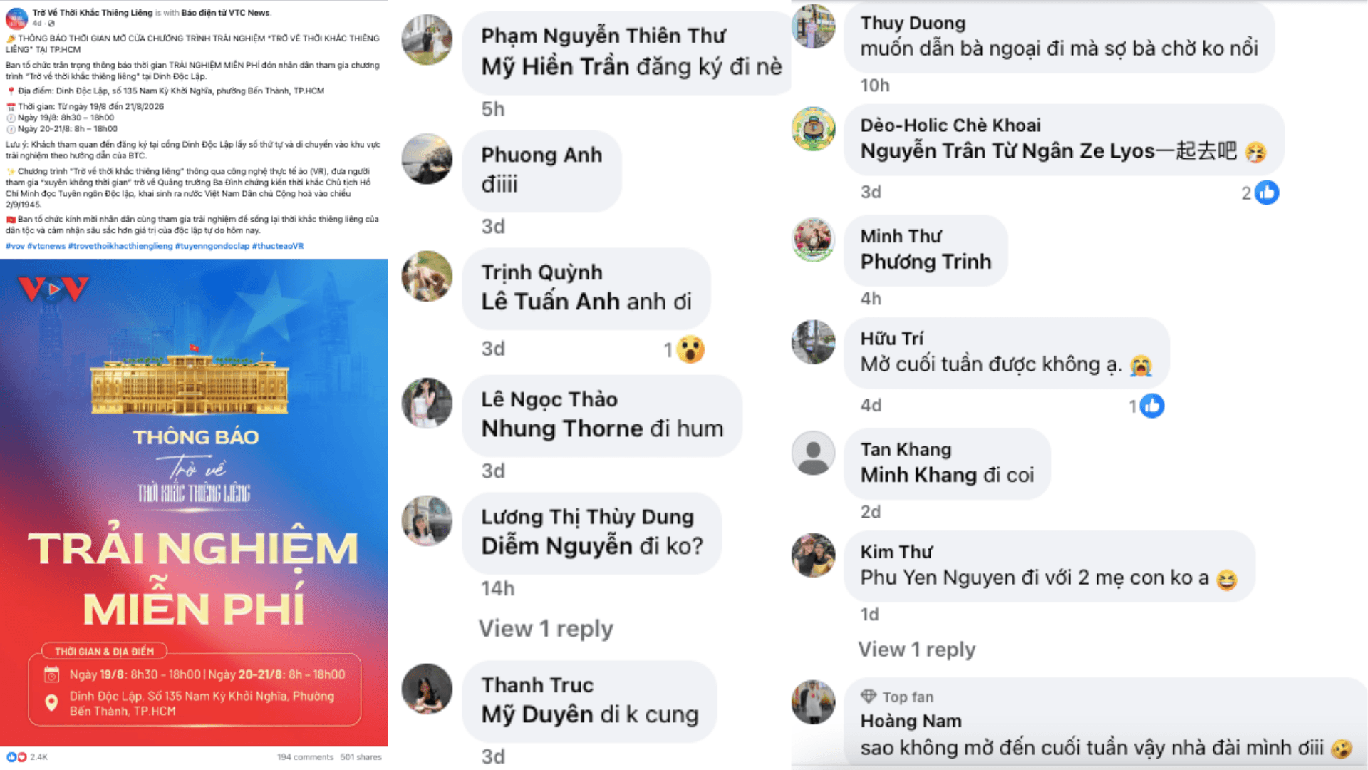 Mỗi bài đăng của Ban Tổ chức chương trình “Trở về thời khắc thiêng liêng” thu hút hàng nghìn lượt quan tâm, chia sẻ, bình luận của cộng đồng mạng.