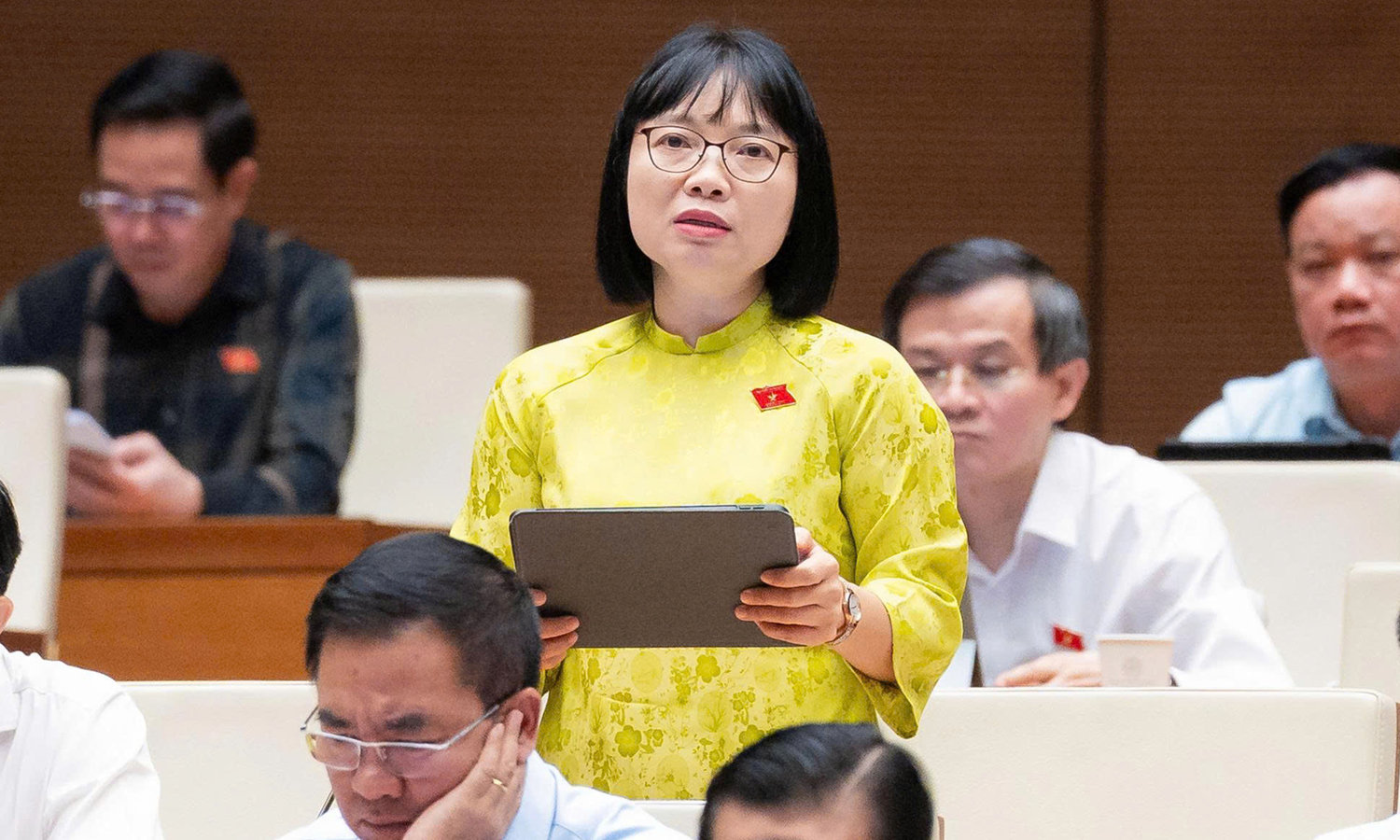 Đại biểu Nguyễn Thị Việt Nga. (Ảnh: Media Quốc hội)