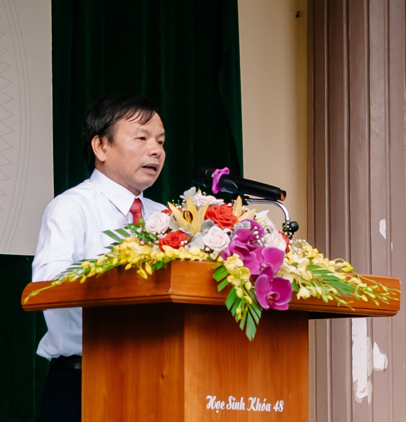 Thầy Phan Thanh Toàn, Hiệu trưởng Trường THPT Phúc Trạch. (Ảnh: D.C)