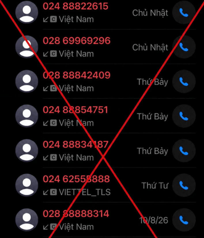 Người dân cẩn trọng với các cuộc gọi “nháy máy”. (Ảnh: Công an Cà Mau)