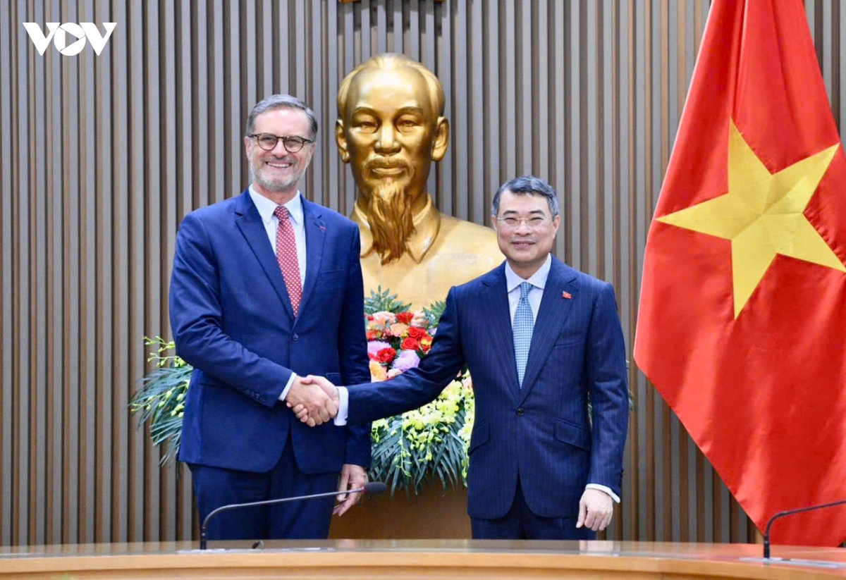 thủ tướng lê minh hưng tiếp Đại sứ cộng hòa pháp tại việt nam olivier brochet hình ảnh 1 thu tuong le minh hung tiep Dai su cong hoa phap tai viet nam olivier brochet hinh anh 1
