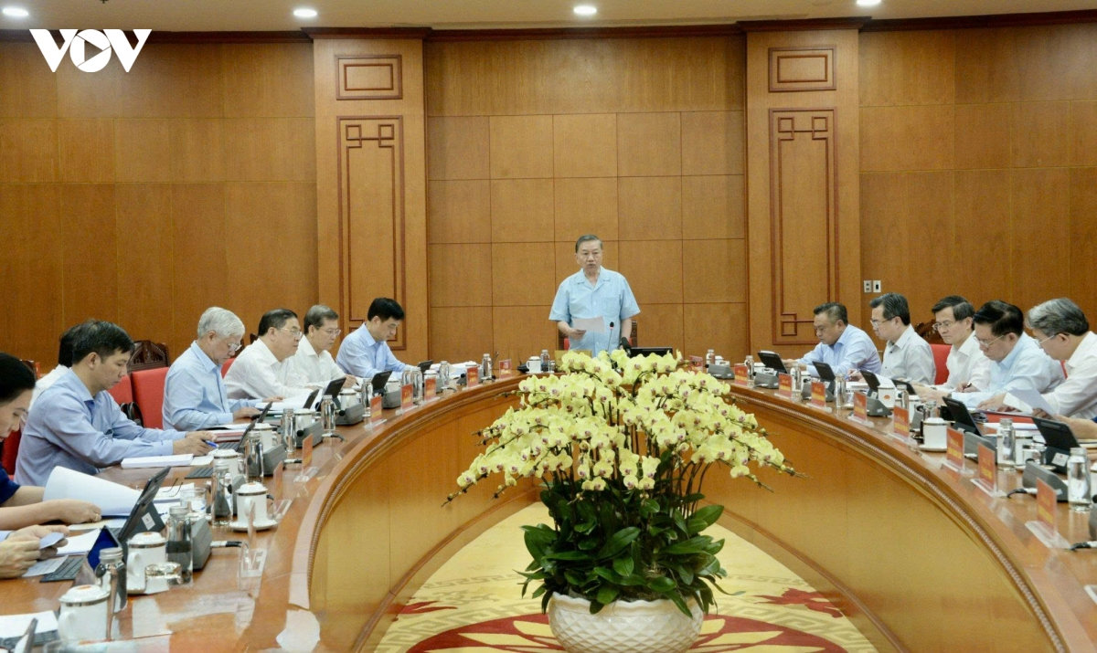tong bi thu, chu tich nuoc lam viec ve De an tang cuong xay dung, chinh don Dang hinh anh 1