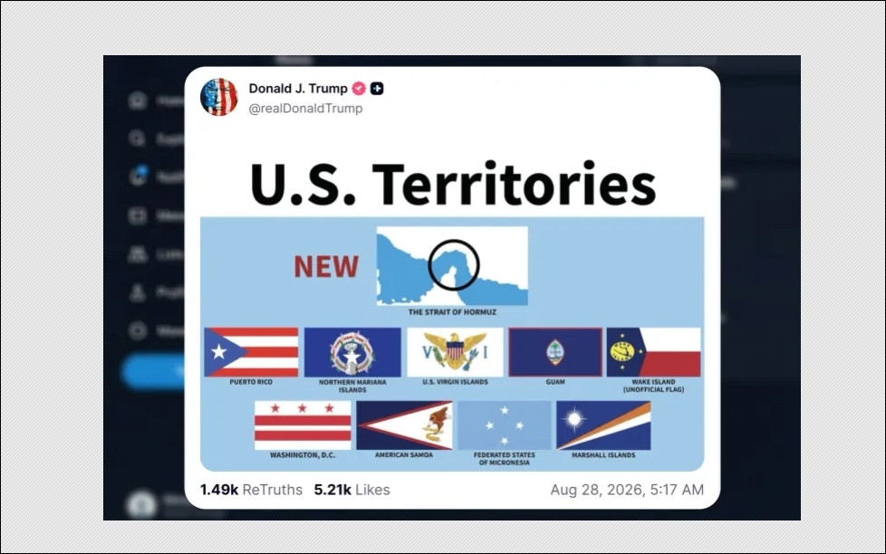 Ông trump lại tuyên bố eo biển hormuz là lãnh thổ mới của mỹ hình ảnh 1 Ong trump lai tuyen bo eo bien hormuz la lanh tho moi cua my hinh anh 1