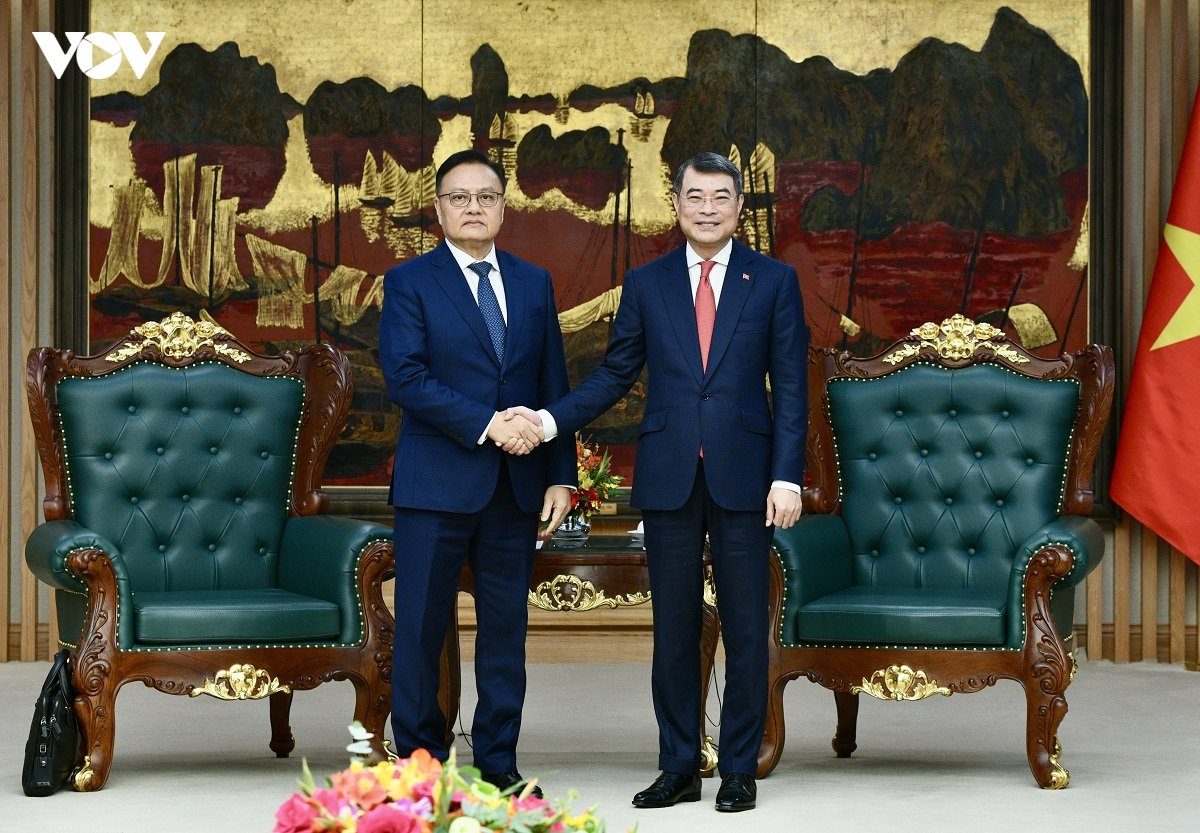 thủ tướng lê minh hưng tiếp phó thủ tướng, bộ trưởng bộ tài chính lào hình ảnh 1 thu tuong le minh hung tiep pho thu tuong, bo truong bo tai chinh lao hinh anh 1