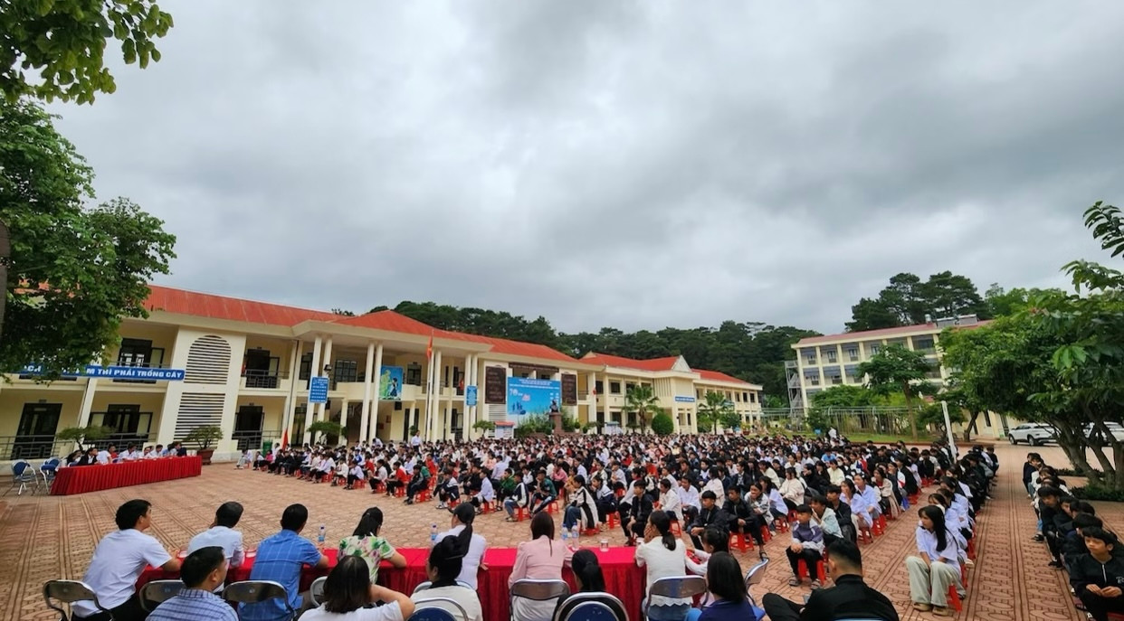 Một góc trường THCS Võ Nguyên Giáp. (Ảnh: NTCC)
