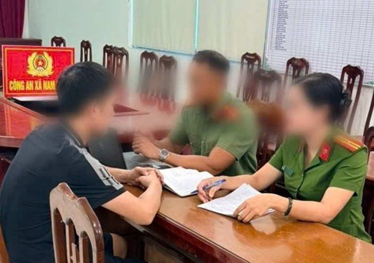 T.Q.V tại cơ quan công an.