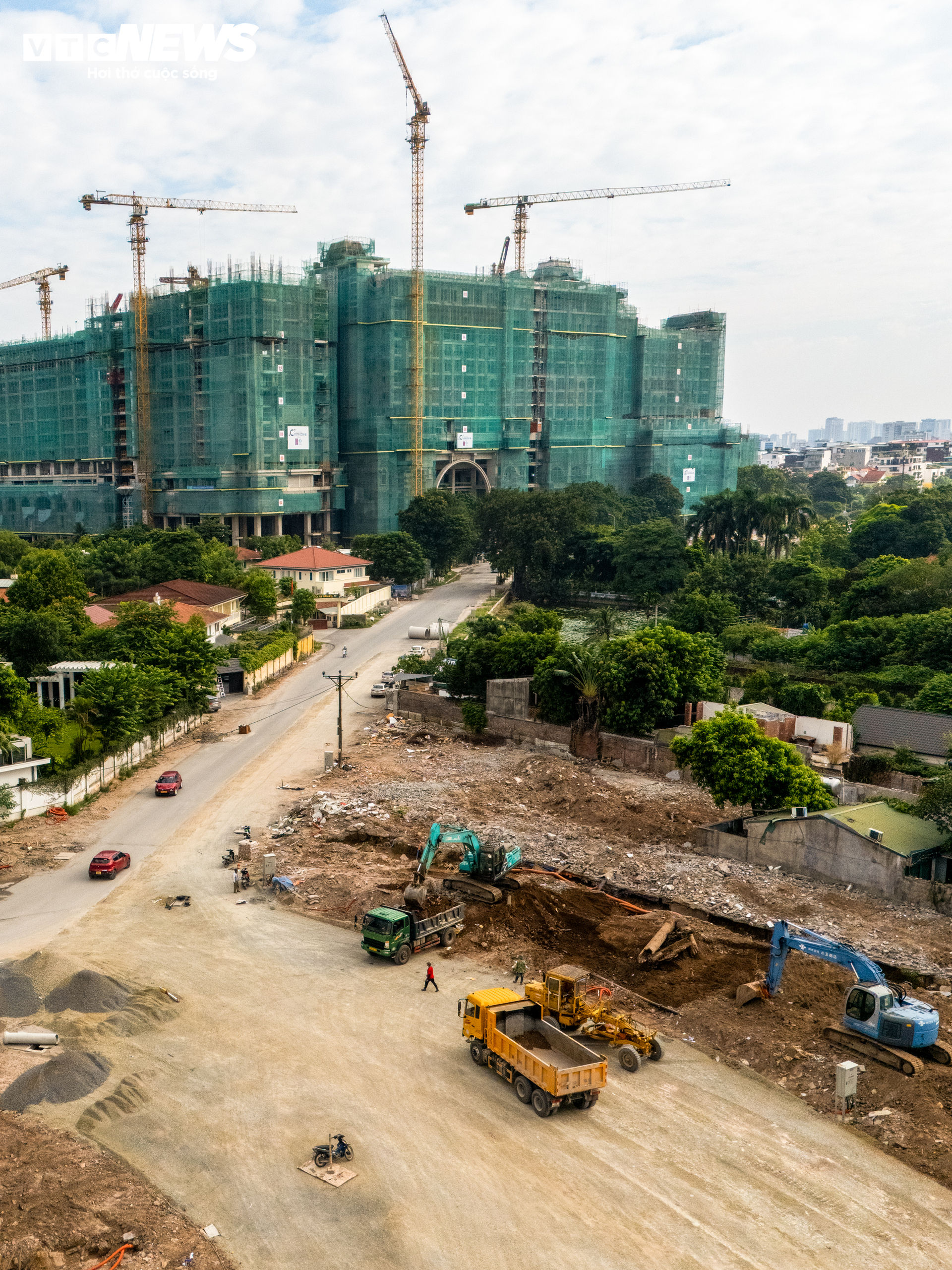 Tuyến đường rộng hơn 90m bên Hồ Tây dần lộ diện, kết nối Nhà hát Ngọc Trai - 9