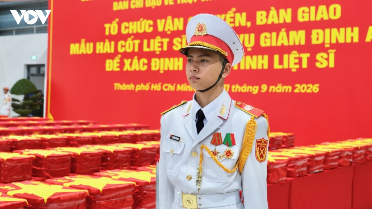 Dua hon 13.500 mau hai cot liet si tu Dong nai, tay ninh, lam Dong di giam dinh adn hinh anh 1