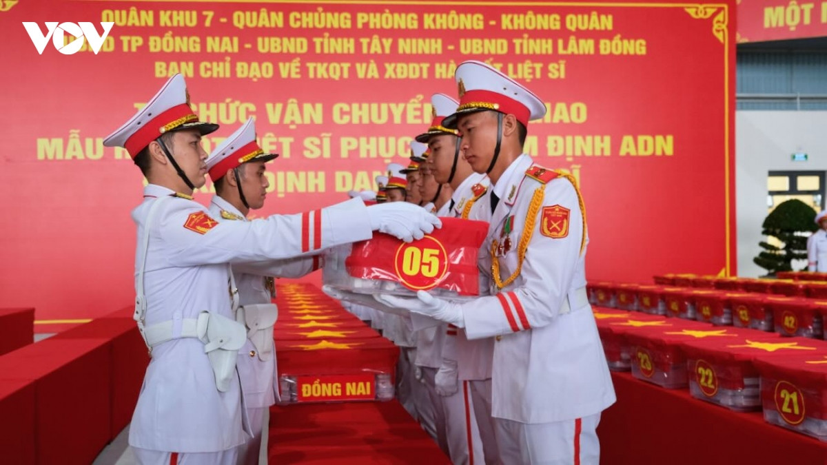 Dua hon 13.500 mau hai cot liet si tu Dong nai, tay ninh, lam Dong di giam dinh adn hinh anh 8