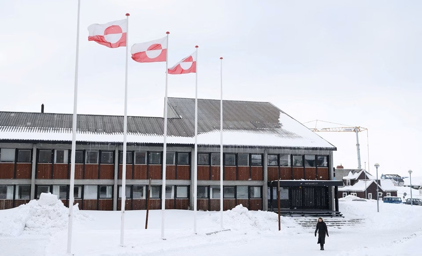 Tòa nhà quốc hội Inatsisartut của Greenland ở Nuuk, Greenland. (Ảnh: Reuters)