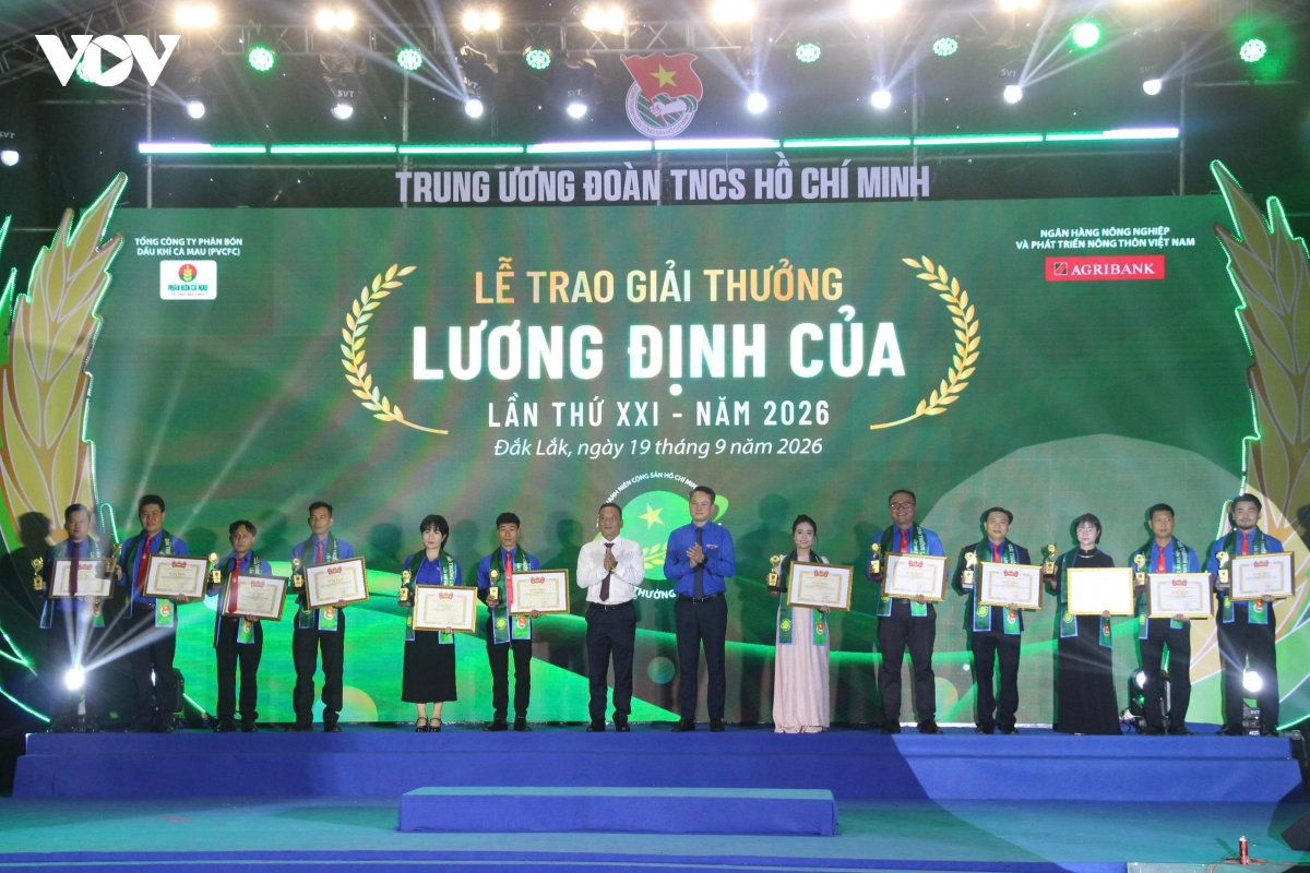 30 nhà nông trẻ xuất sắc nhận giải thưởng lương Định của năm 2026 hình ảnh 1 30 nha nong tre xuat sac nhan giai thuong luong Dinh cua nam 2026 hinh anh 1