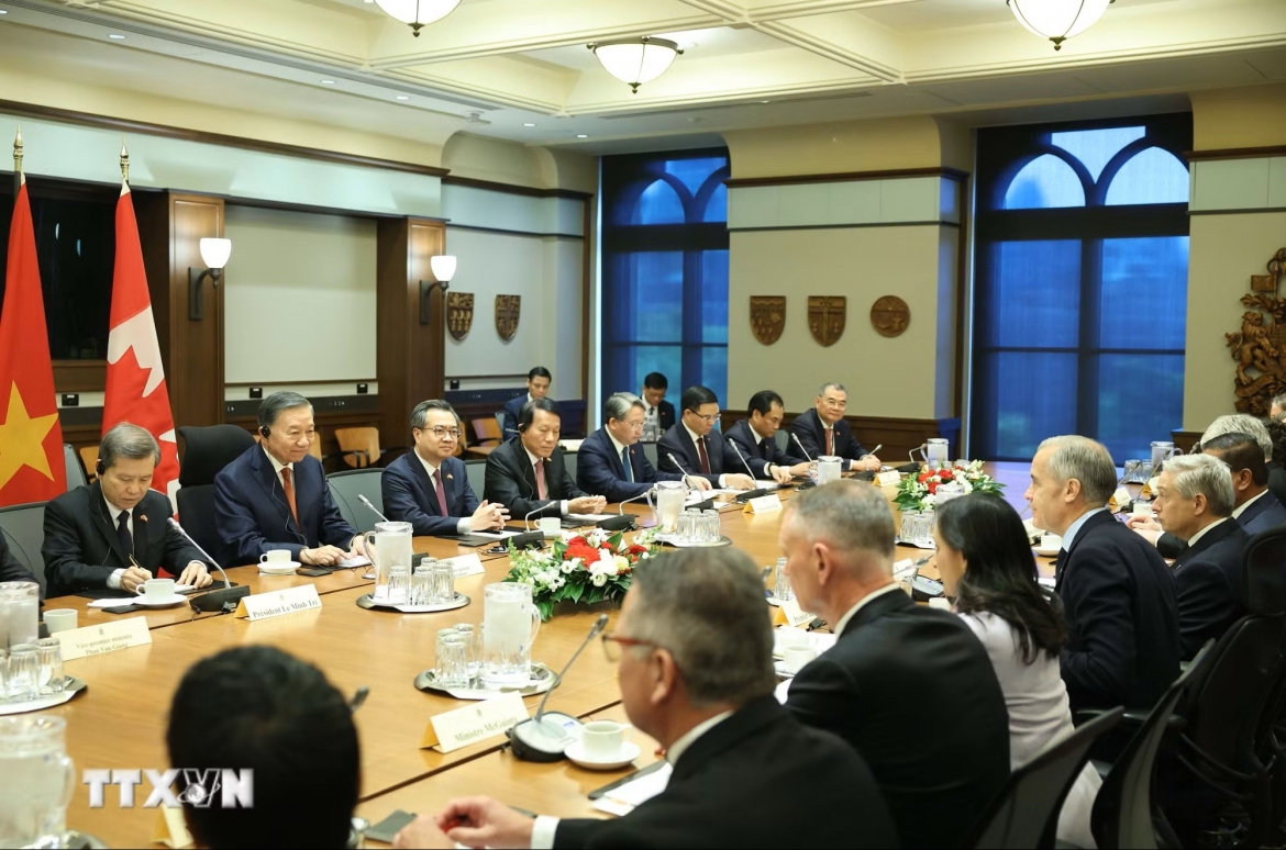 tong bi thu, chu tich nuoc to lam hoi dam voi thu tuong canada mark carney hinh anh 2