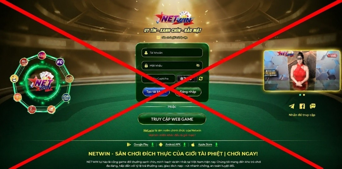 Hình ảnh giao diện trang web Net.win
