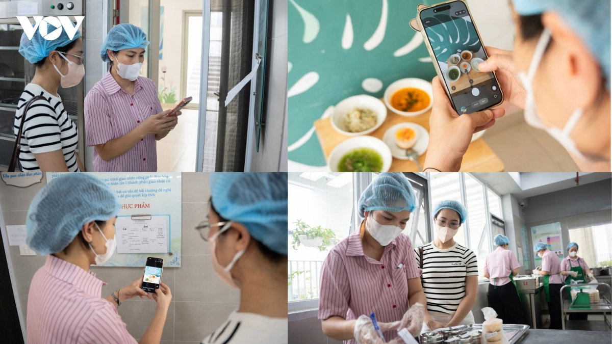 phu huynh ha noi tan tay kiem tra tung mieng ca, bo rau tai bep an ban tru cua con hinh anh 8