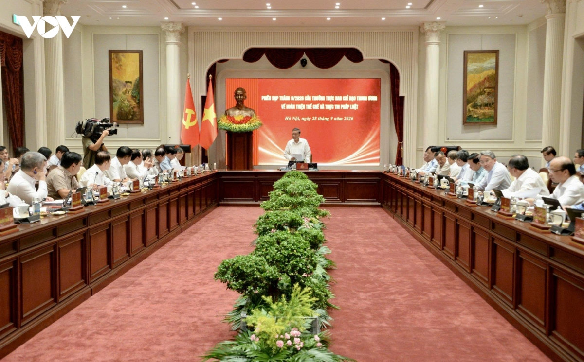 tong bi thu, chu tich nuoc to lam chu tri phien hop ve hoan thien the che hinh anh 2