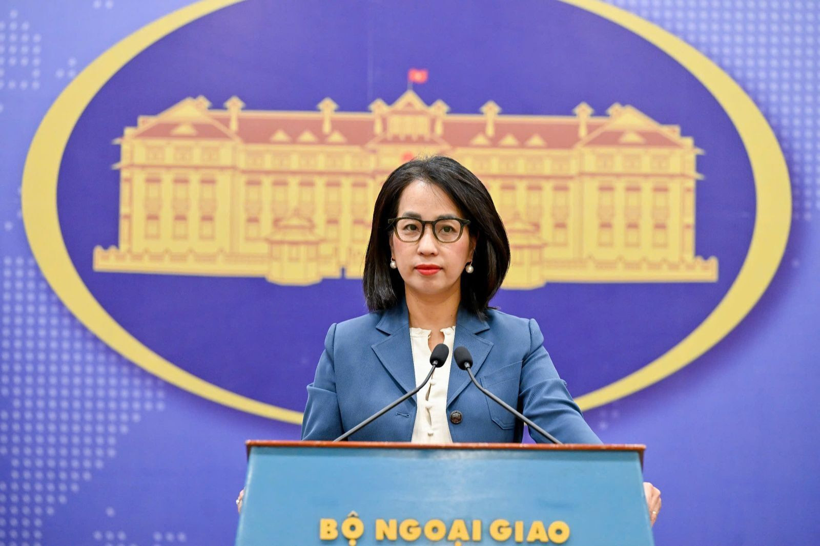 Người phát ngôn Bộ Ngoại giao Phạm Thu Hằng.