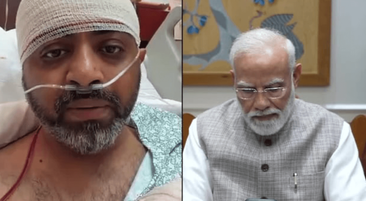 Phi công bị tấn công đã có cuộc nói chuyện qua điện thoại với Thủ tướng Ấn Độ Modi.