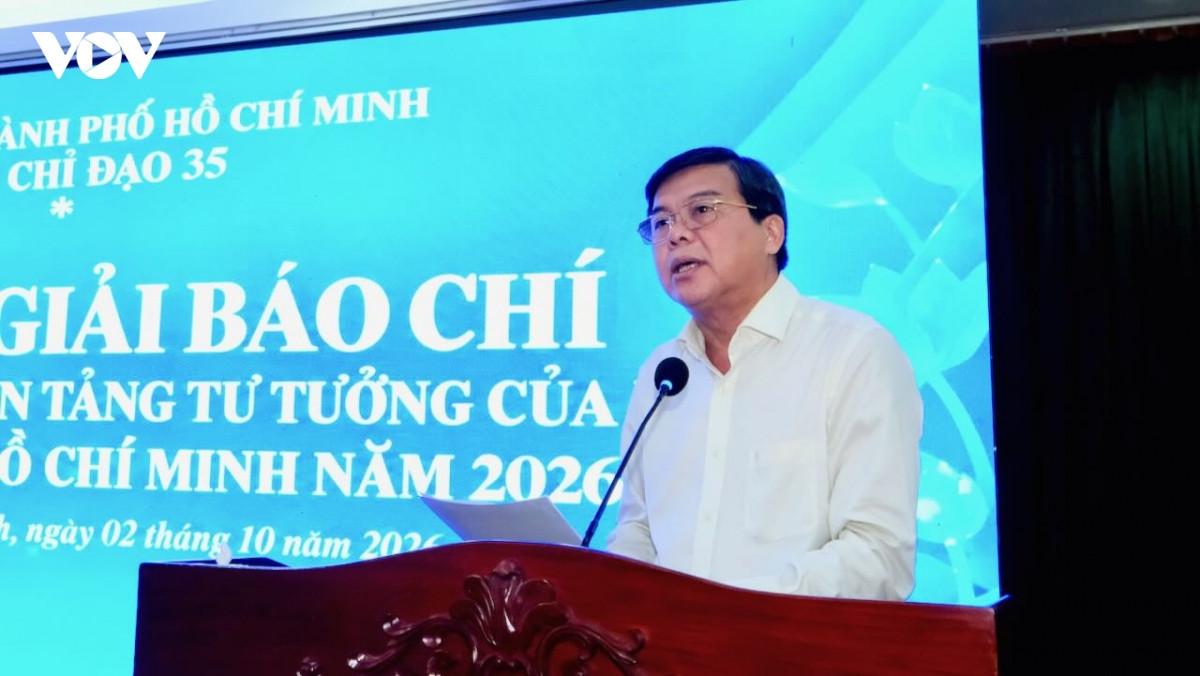 tp.hcm trao giai bao chi ve bao ve nen tang tu tuong cua Dang hinh anh 1