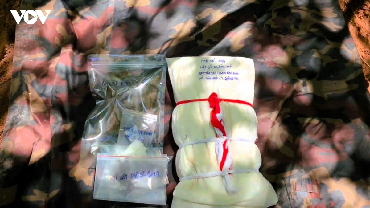 quang tri tim thay 3 hai cot liet si tai bai dinh, xa dan hoa hinh anh 1