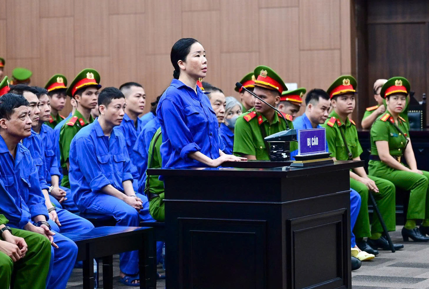 Bị cáo Nguyễn Thị Mai Anh tại toà.