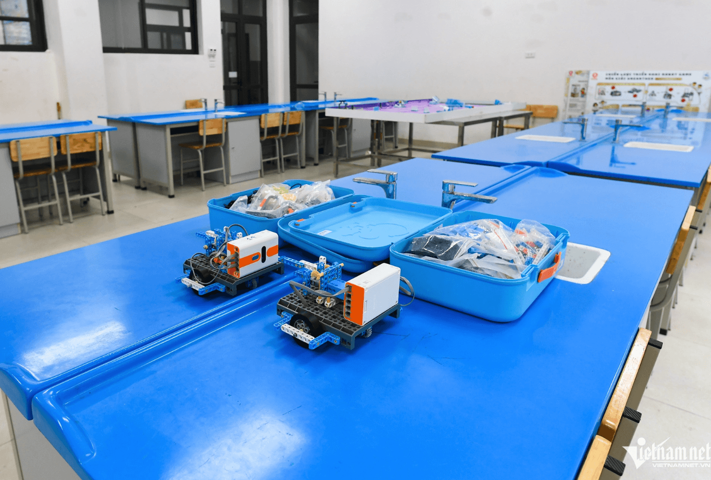 Phòng STEM của một trường học tại Hà Nội. (Ảnh: Thạch Thảo)
