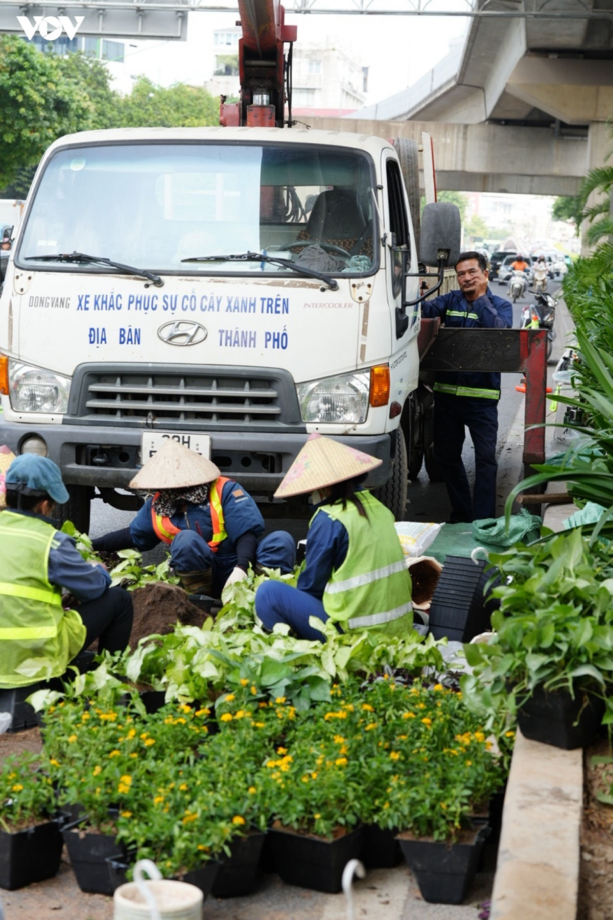 ha noi bat dau thi diem phu xanh tru cau, ham chui, nha cho xe buyt hinh anh 7