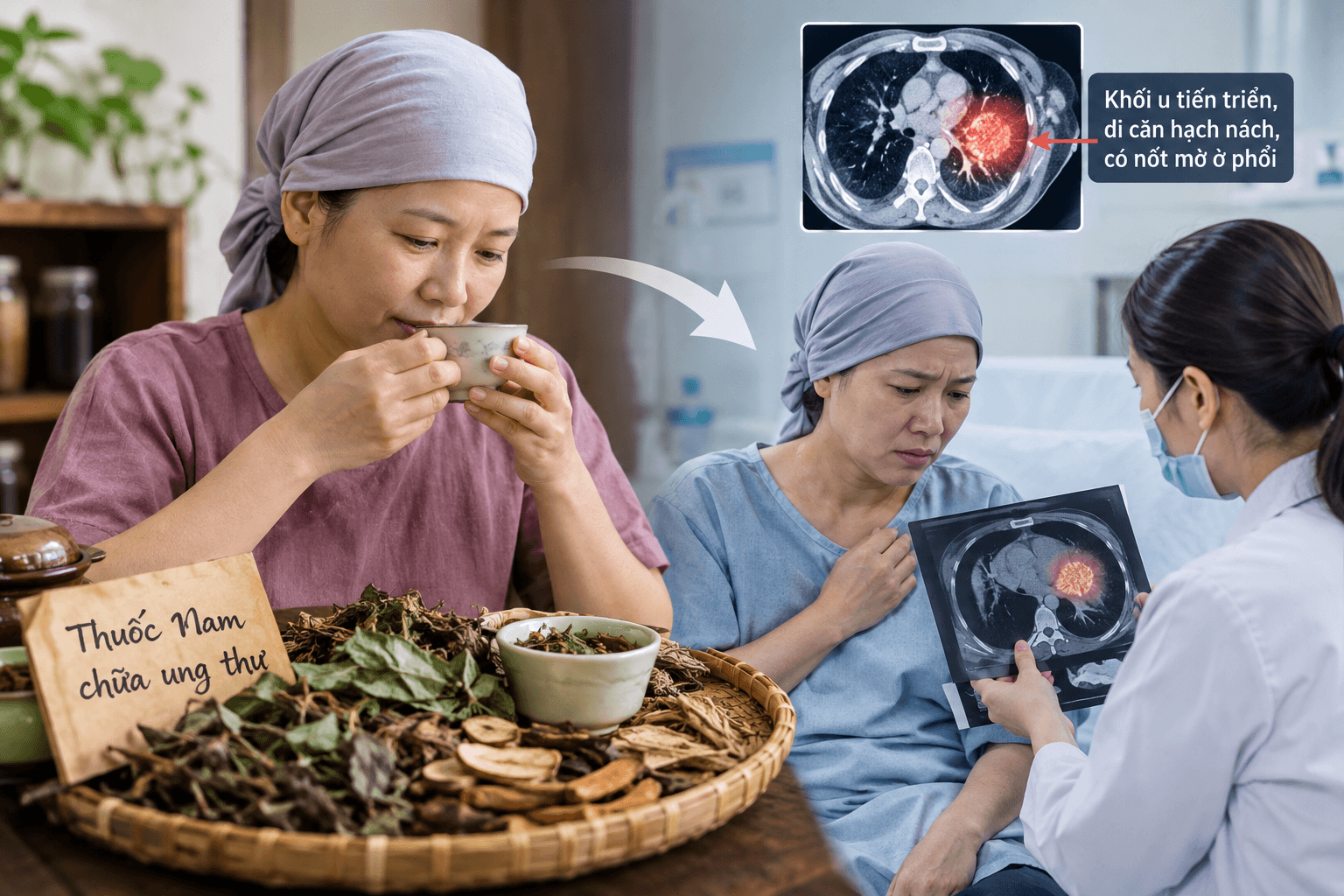 Nhiều bệnh nhân ung thư tự ý bỏ phác đồ điều trị, tìm đến thuốc Nam (Ảnh minh họa)