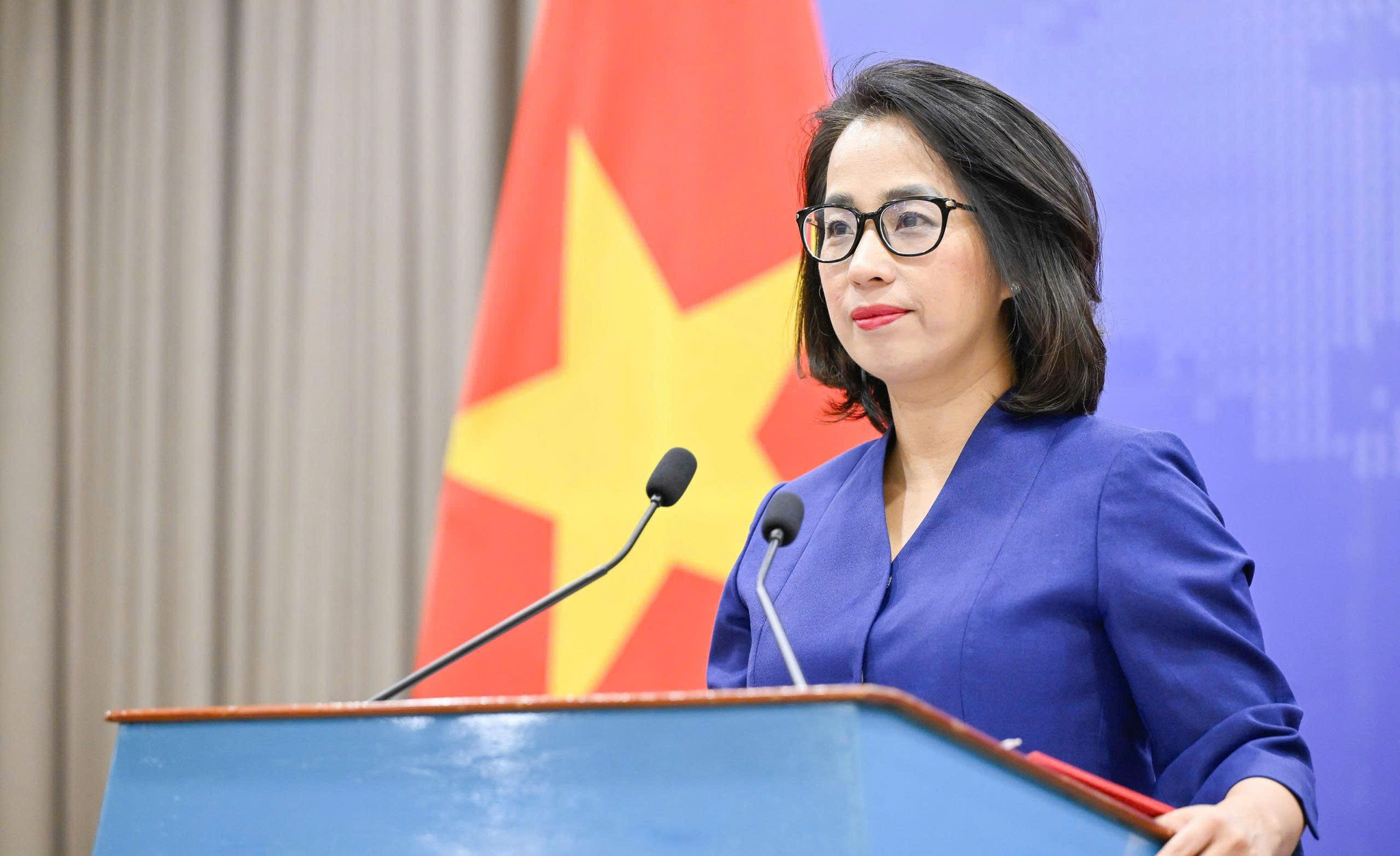 Người phát ngôn Bộ Ngoại giao Phạm Thu Hằng.