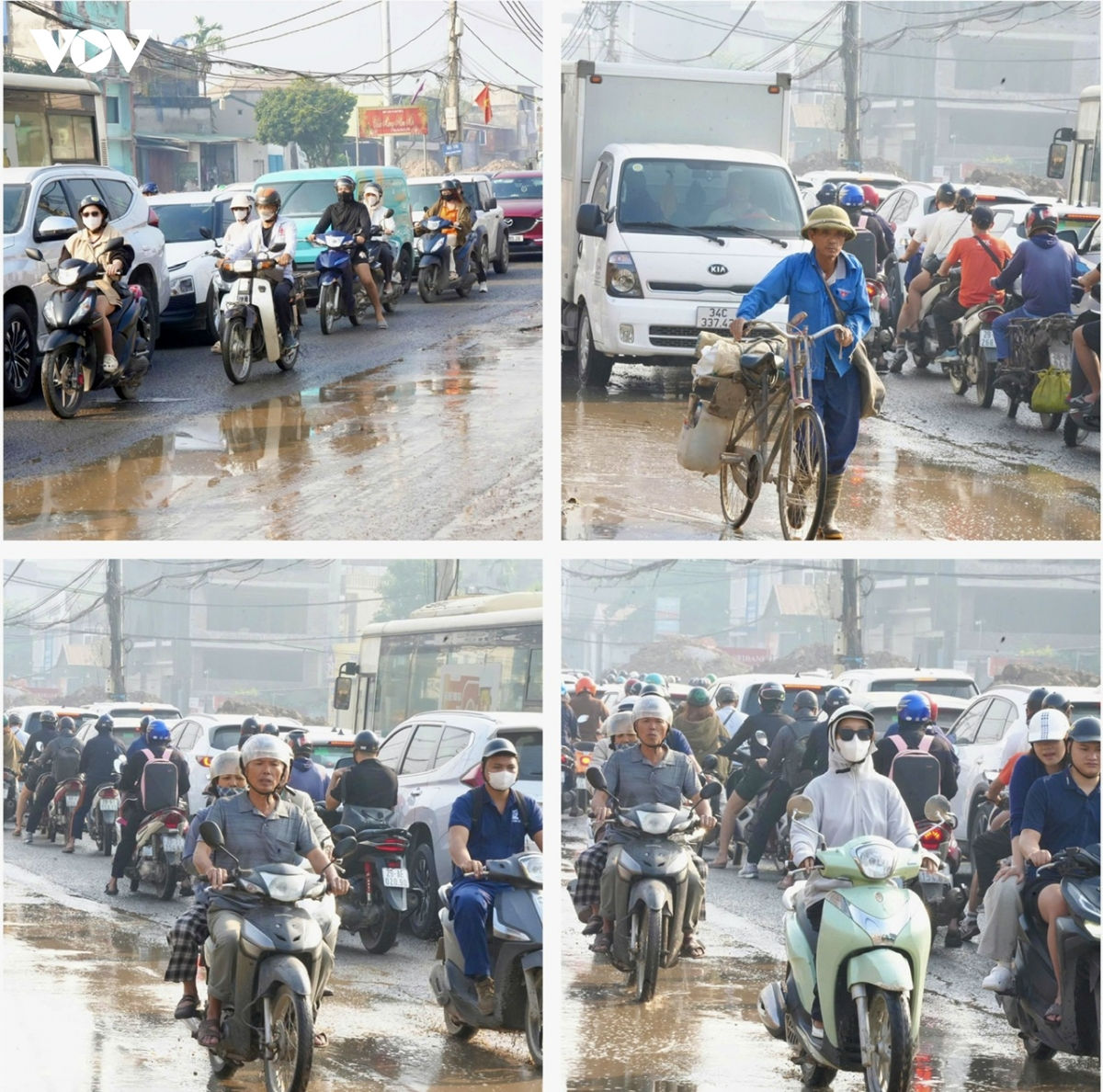 xe co chat vat nhich tung met tren dai cong truong quoc lo 6 - xuan mai, ha noi hinh anh 6