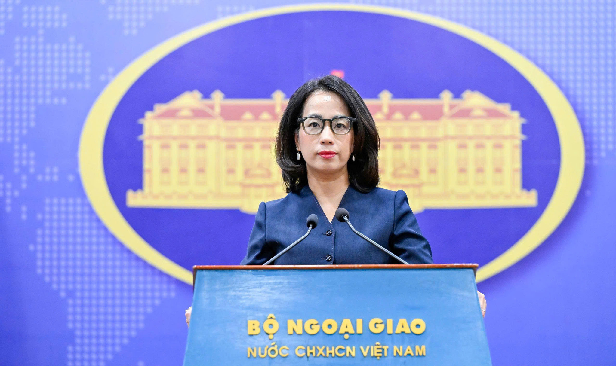 Người phát ngôn Bộ Ngoại giao Phạm Thu Hằng.