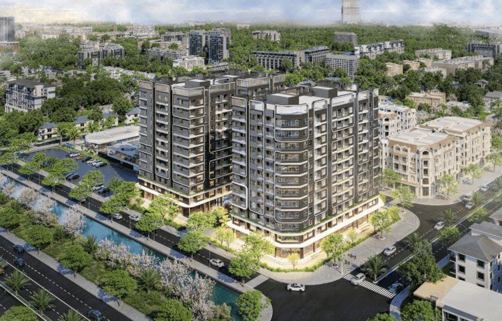 Phối cảnh dự án nhà ở xã hội gần 30 triệu đồng một m2 tại xã Phúc Thịnh, Hà Nội. Ảnh: Hnasa.