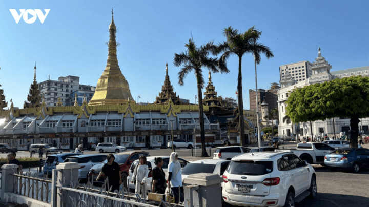 Chùa Sule, Yangon, Myanmar. (Ảnh: VOV-Bangkok)