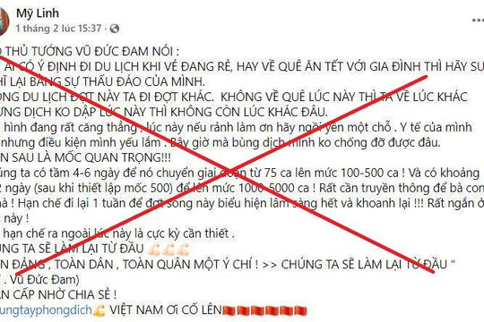 Tin giả PTT nói 'ai có ý định về quê ăn Tết thì nghĩ lại', doanh nghiệp lao đao