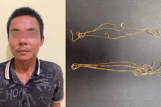 Tên cướp giật dây chuyền vàng bị bắt sau 20 giờ gây án
