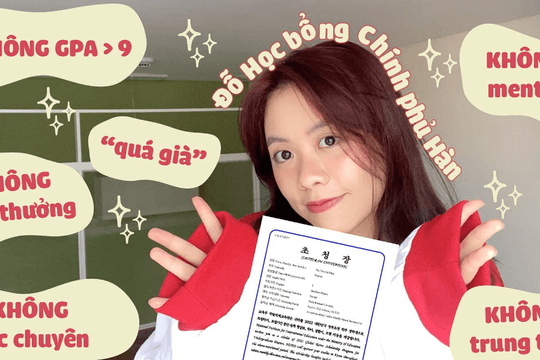 Nữ sinh giành học bổng chính phủ Hàn Quốc với bộ hồ sơ '5 không'