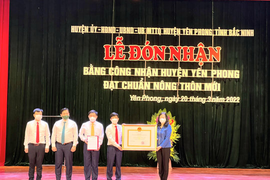 Bắc Ninh: Huyện Yên Phong đạt chuẩn nông thôn mới