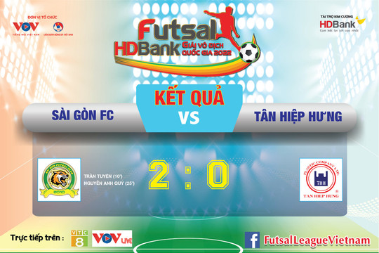 Video Highlight Vòng 4 giải Futsal HDBank VĐQG 2022: Sài Gòn FC - Tân Hiệp Hưng: 2-0