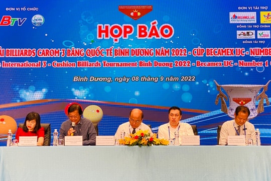 Nhiều cơ thủ nổi tiếng tham dự Giải Billiards carom 3 băng quốc tế Bình Dương
