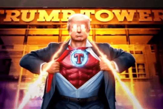 Cựu Tổng thống Mỹ Trump hóa thân thành 'siêu anh hùng'