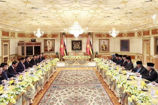 Thủ tướng Phạm Minh Chính hội đàm với Quốc vương Brunei Darussalam