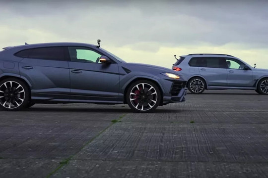 Video BMW X7 M60i và Lamborghini Urus so tài tốc độ