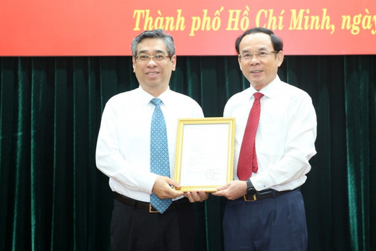 Ông Nguyễn Phước Lộc giữ chức Phó Bí thư Thành ủy TP.HCM