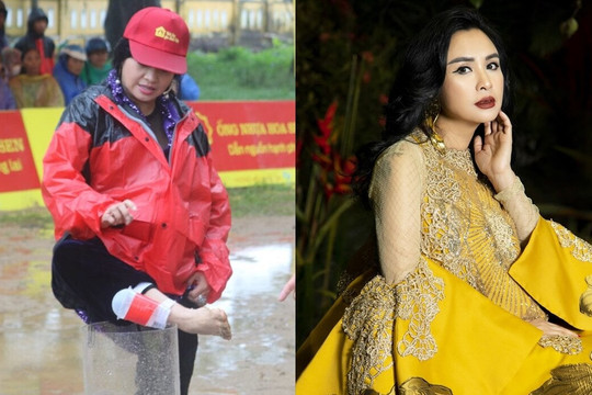 NSND Thanh Lam đội mưa, lội bùn tham gia chương trình vì người nghèo