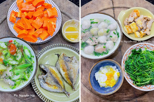 Loạt mâm cơm 2 người ăn của mẹ đơn thân và em bé 6 tuổi gây sốt mạng