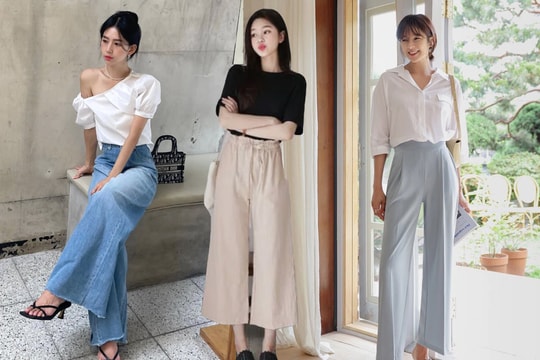 Kiểu quần ống rộng được ưa chuộng đầu hè của chị em công sở
